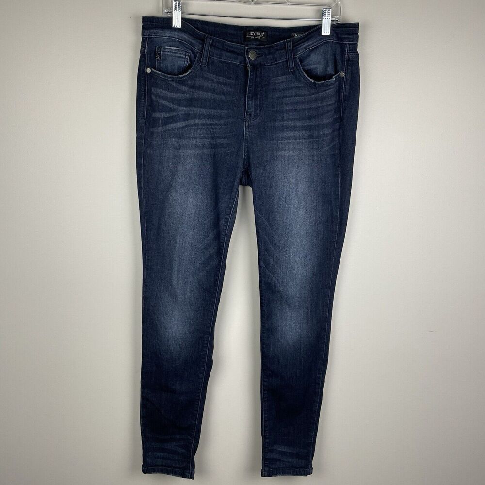 Judy Blue Skinny Fit Jeans Size 15/32 Blue Comfort Stretch Dark Wash Classic